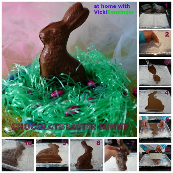 Chocolate Easter Bunny Collage