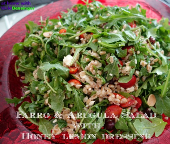 Farro and Arugula Salad with Honey Lemon Dressing