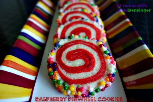 Raspberry Pinwheel Cookies