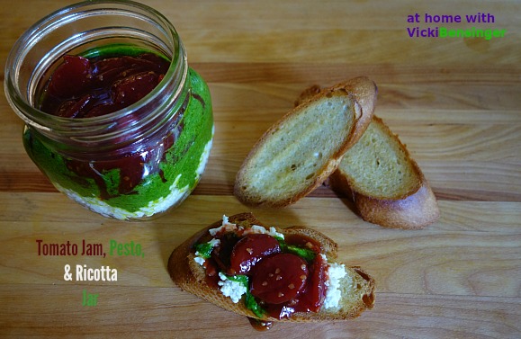 Tomato Jam, Pesto, & Ricotta Jar 3