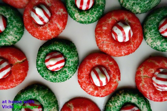 Holiday Shortbread with Peppermint Kisses 