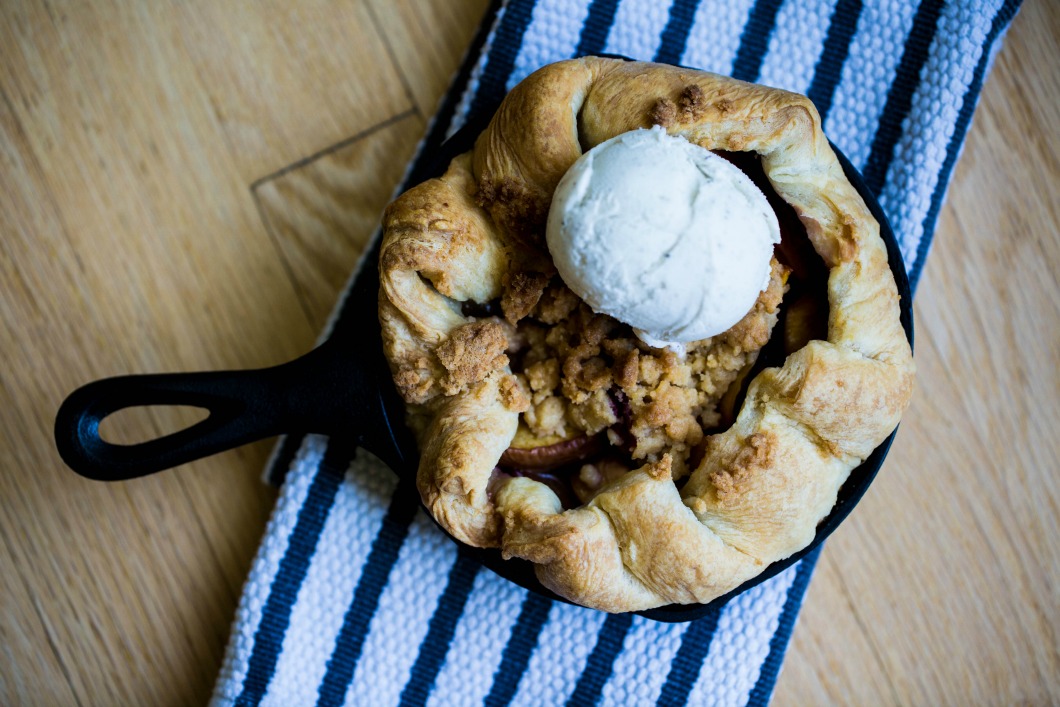Cast Iron Fresh Peach Galette for Two