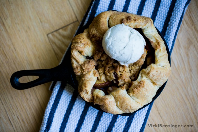 Cast Iron Fresh Peach Galette for Two