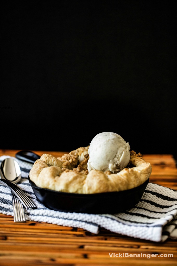 Cast Iron Fresh Peach Galette for Two - At Home with Vicki Bensinger