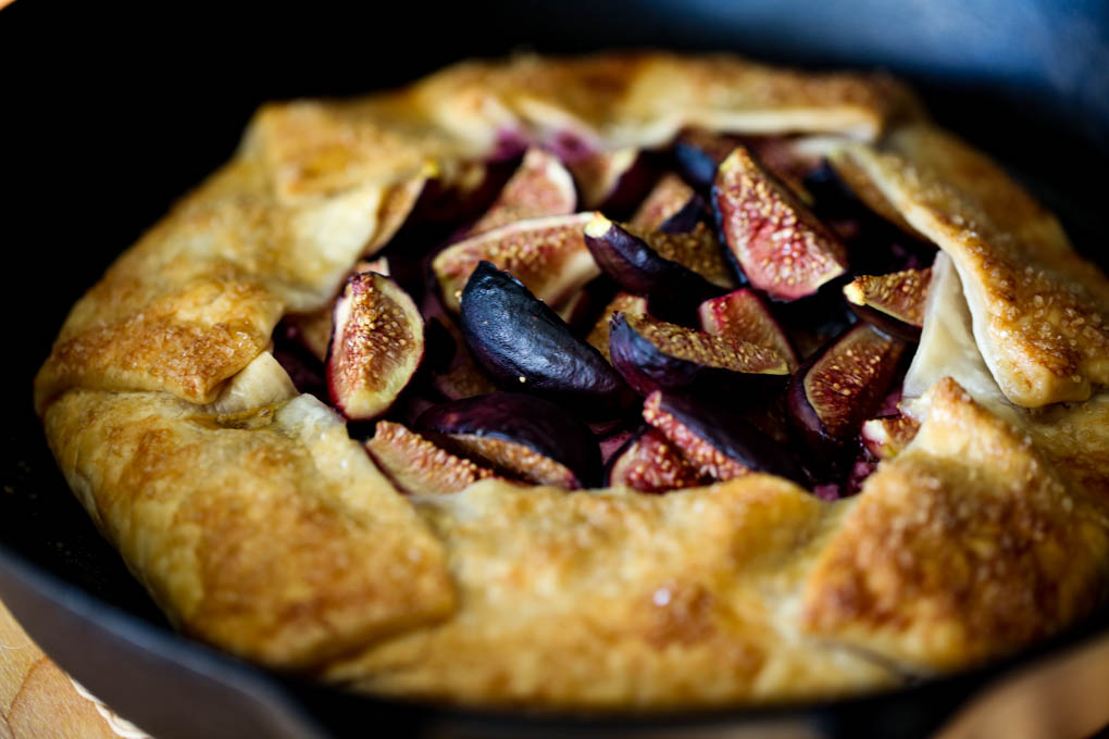 Goat Cheese & Fig Galette, with honey