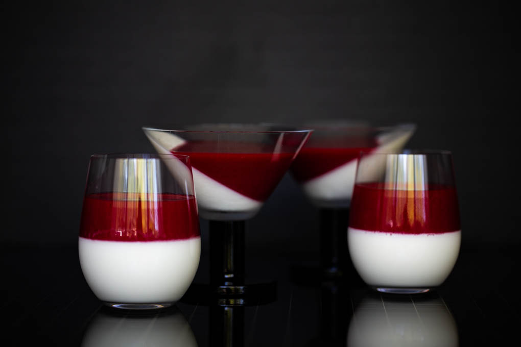 Easy Panna Cotta with Raspberry Coulis 