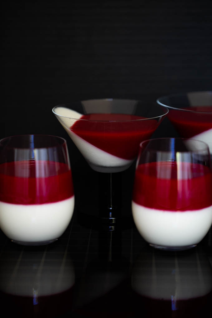 Easy Panna Cotta with Raspberry Coulis