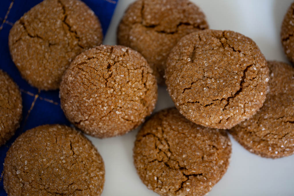 Ginger Molasses Cookies are soft, with a hint of spice topped with sugar for extra crunch
