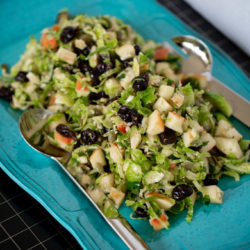 Shredded Brussels Sprouts Salad with Apple Cider Vinaigrette