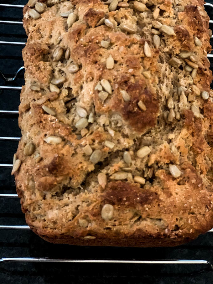 Hearty Sprouted Whole Wheat Bread with Sunflower Seeds & Honey
