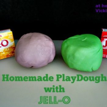 Homemade PlayDough made with Jell-O