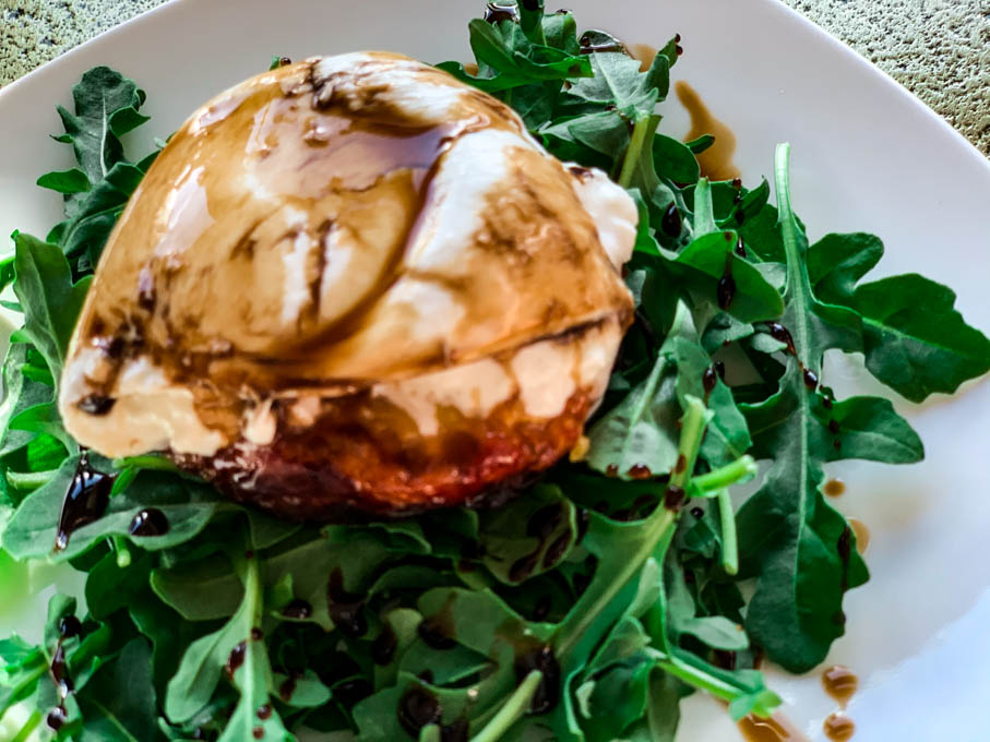 Grilled Peach & Burrata Salad with Aged Balsamic