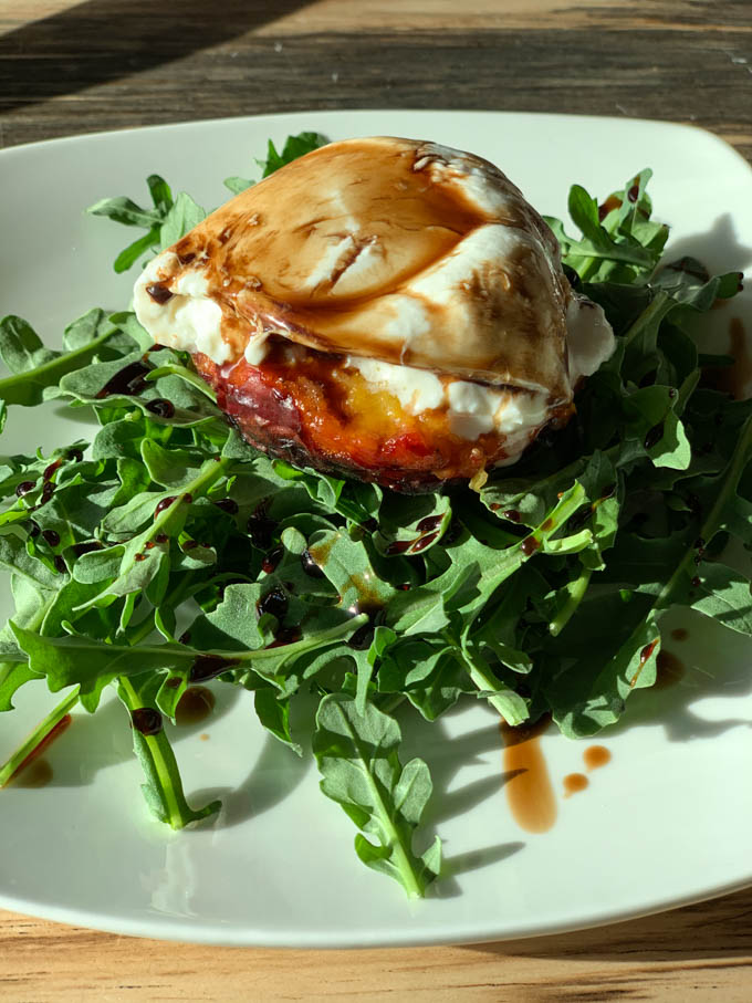 Grilled Peach & Burrata Salad with Aged Balsamic